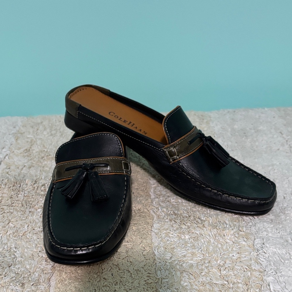 Cole Haan Black Tassel Loafers for women